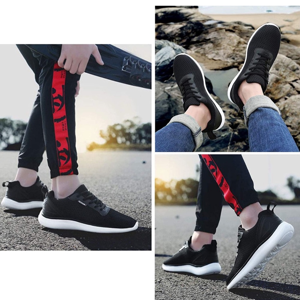 GESIMEI MENS breathable Mesh Tennis Shoes Comfortable Sneakers Running Shoes